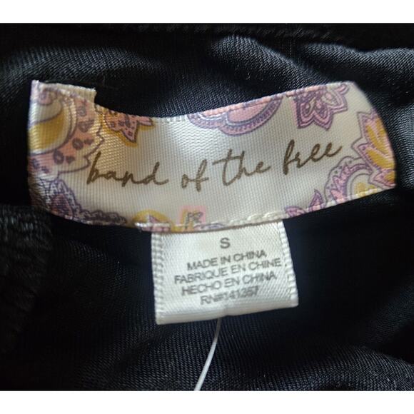 BAND OF THE FREE GYPSIES B.O.G S Midi Dress Black Velvet Side Slit Stretch NEW - Picture 3 of 8